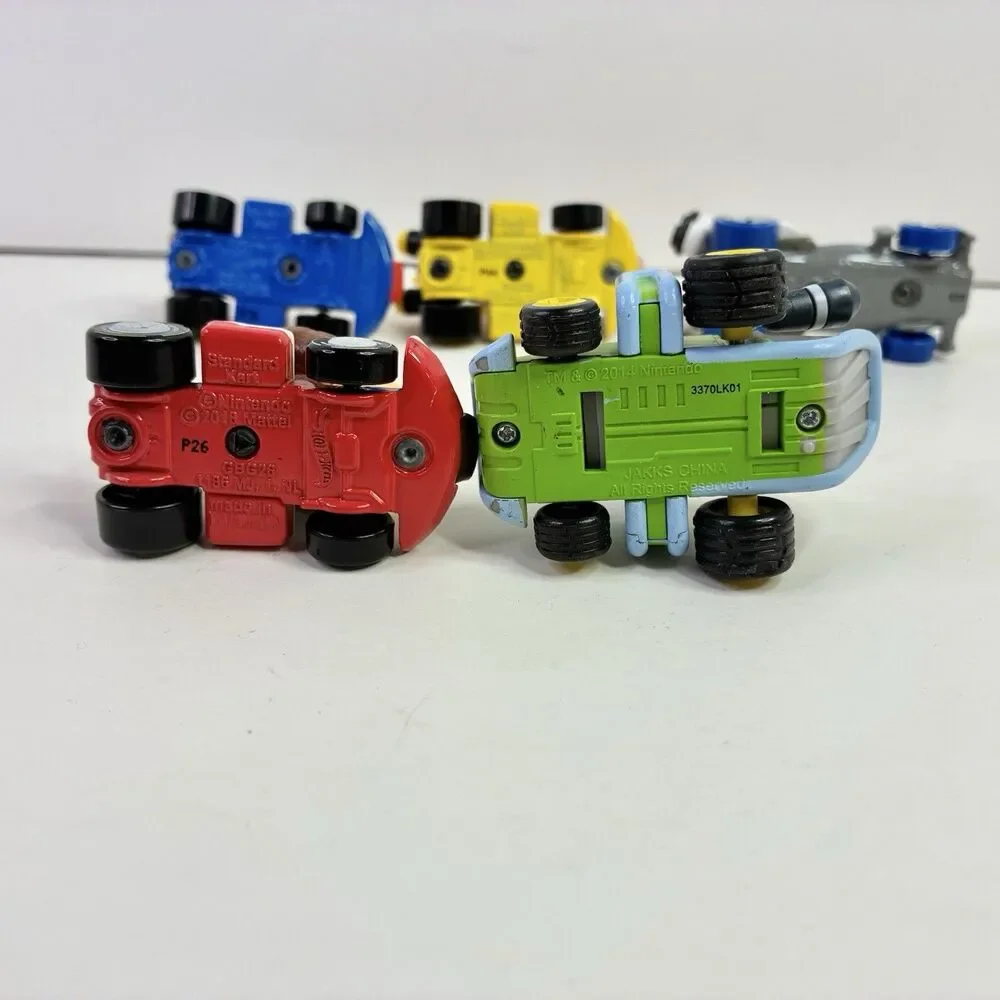 Lot of 5 Hot Wheels Nintendo Mattel Mario Kart Die Cast Cars Jakks Pull Back